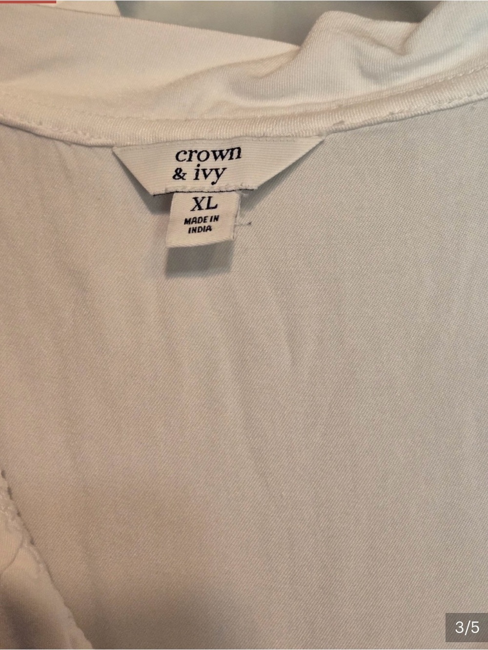 Crown Ivy White Ruffled Tiered Sleeveless Dress Top - Picture 3 of 4